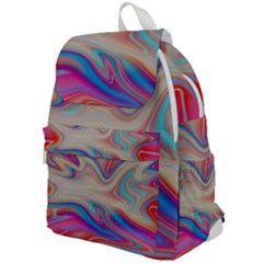 Multi Color Liquid Background Top Flap Backpack by Pakrebo