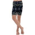 Fractal Design Pattern Texture Kids  Lightweight Velour Cropped Yoga Leggings View1