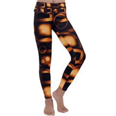Bubbles Background Abstract Brown Kids  Lightweight Velour Classic Yoga Leggings