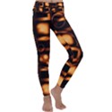 Bubbles Background Abstract Brown Kids  Lightweight Velour Classic Yoga Leggings View1