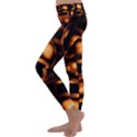 Bubbles Background Abstract Brown Kids  Lightweight Velour Classic Yoga Leggings View2
