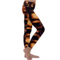 Bubbles Background Abstract Brown Kids  Lightweight Velour Classic Yoga Leggings View3