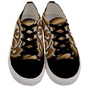 Golden Ornament Round Art Form Men s Low Top Canvas Sneakers View1
