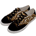 Golden Ornament Round Art Form Men s Low Top Canvas Sneakers View2