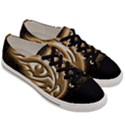 Golden Ornament Round Art Form Men s Low Top Canvas Sneakers View3