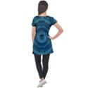 Technology Background Binary Puff Sleeve Tunic Top View2