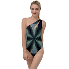 Lines Abstract Background To One Side Swimsuit