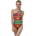 Background Non Seamless Pattern To One Side Swimsuit View1