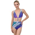 Color Acrylic Paint Art Painting Tied Up Two Piece Swimsuit View1