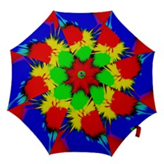 Color Halftone Grid Raster Image Hook Handle Umbrellas (medium)