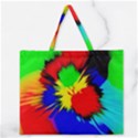 Color Halftone Grid Raster Image Zipper Large Tote Bag View1