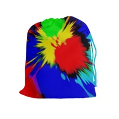 Color Halftone Grid Raster Image Drawstring Pouch (xl)