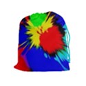 Color Halftone Grid Raster Image Drawstring Pouch (XL) View1