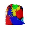 Color Halftone Grid Raster Image Drawstring Pouch (XL) View2