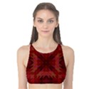 Maroon Triangle Pattern Seamless Tank Bikini Top View1