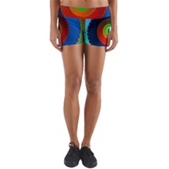 Fractal Spiral Curve Helix Yoga Shorts