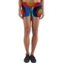 Fractal Spiral Curve Helix Yoga Shorts View1