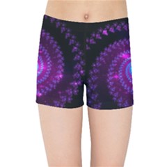 Fractal Spiral Space Galaxy Kids  Sports Shorts
