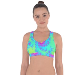 Spiral Fractal Abstract Pattern Cross String Back Sports Bra