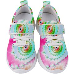 Fractal Spiral Twist Twisted Helix Kids  Velcro Strap Shoes