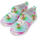 Fractal Spiral Twist Twisted Helix Kids  Velcro Strap Shoes View2