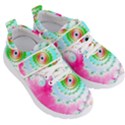 Fractal Spiral Twist Twisted Helix Kids  Velcro Strap Shoes View3