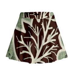Drawing Autumn Leaves Season Mini Flare Skirt