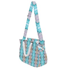 Seamless Wallpaper Pattern Ornament Rope Handles Shoulder Strap Bag