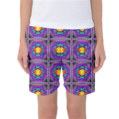Seamless Wallpaper Pattern Ornament Art Women s Basketball Shorts