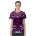 Pink fractal lace Women s Sport Mesh Tee View1