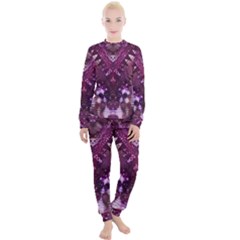 Pink Fractal Lace Women s Lounge Set