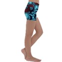 Fractal Spiral Abstract Pattern Art Kids  Lightweight Velour Yoga Shorts View3