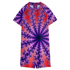 Fractal Abstract Background Spiral Kids  Boyleg Half Suit Swimwear