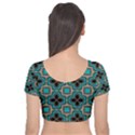 Seamless Wallpaper Pattern Ornament Pattern Velvet Short Sleeve Crop Top  View2