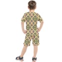 Seamless Wallpaper Geometric Yellow Kids  Tee and Shorts Set View2