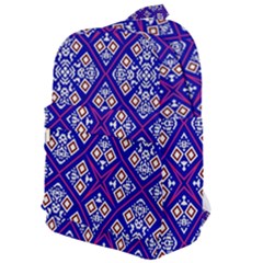 Symmetry Digital Art Pattern Blue Classic Backpack