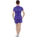 Symmetry Digital Art Pattern Blue Women s Tee and Shorts Set View2