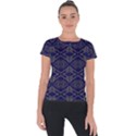 Seamless Pattern Ornament Symmetry Short Sleeve Sports Top  View1