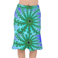 Fractal Abstract Rendering Short Mermaid Skirt