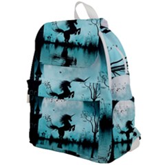 Wonderful Unicorn Silhouette In The Night Top Flap Backpack by FantasyWorld7