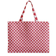 Red Diamond Zipper Mini Tote Bag by HermanTelo