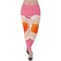 Omelette Heart Pink Valentine Velvet Leggings View1