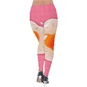 Omelette Heart Pink Valentine Velvet Leggings View2