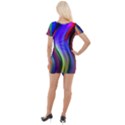 Lines Swinging Plasma Cross Short Sleeve Asymmetric Mini Dress View2