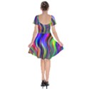 Lines Swinging Plasma Cross Short Sleeve Bardot Dress View2