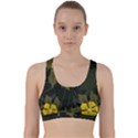 Flower Vector Background Back Weave Sports Bra View1