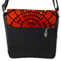 Pattern Background Rings Circle Orange Removable Flap Cover (S) View2