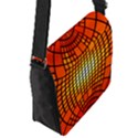 Pattern Background Rings Circle Orange Removable Flap Cover (S) View3