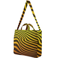 Wave Line Curve Abstract Square Shoulder Tote Bag by HermanTelo