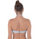 Flamingo Pattern Blue Halter Bandeau Bikini Top View2